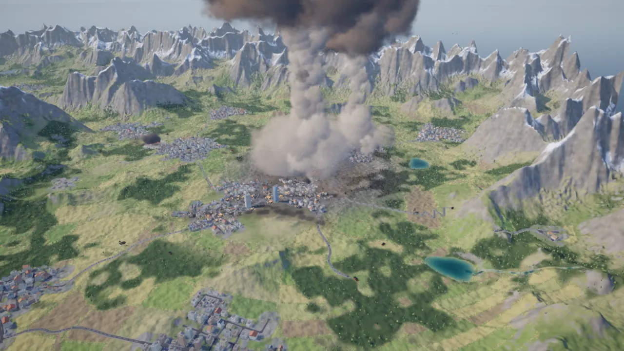 The bomb: a city under the mushroom cloud.