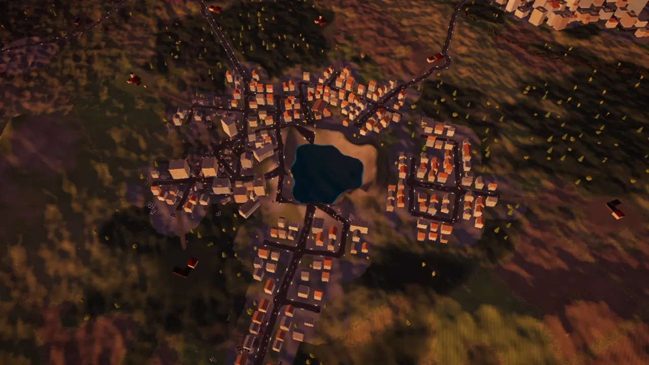 Struck at its heart, a town rebuilt around its crater lake.