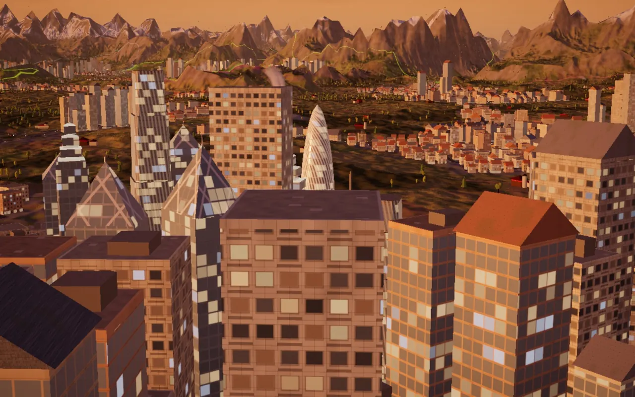 A bullet in its fins, a pagoda and pyramid tops at dusk.
