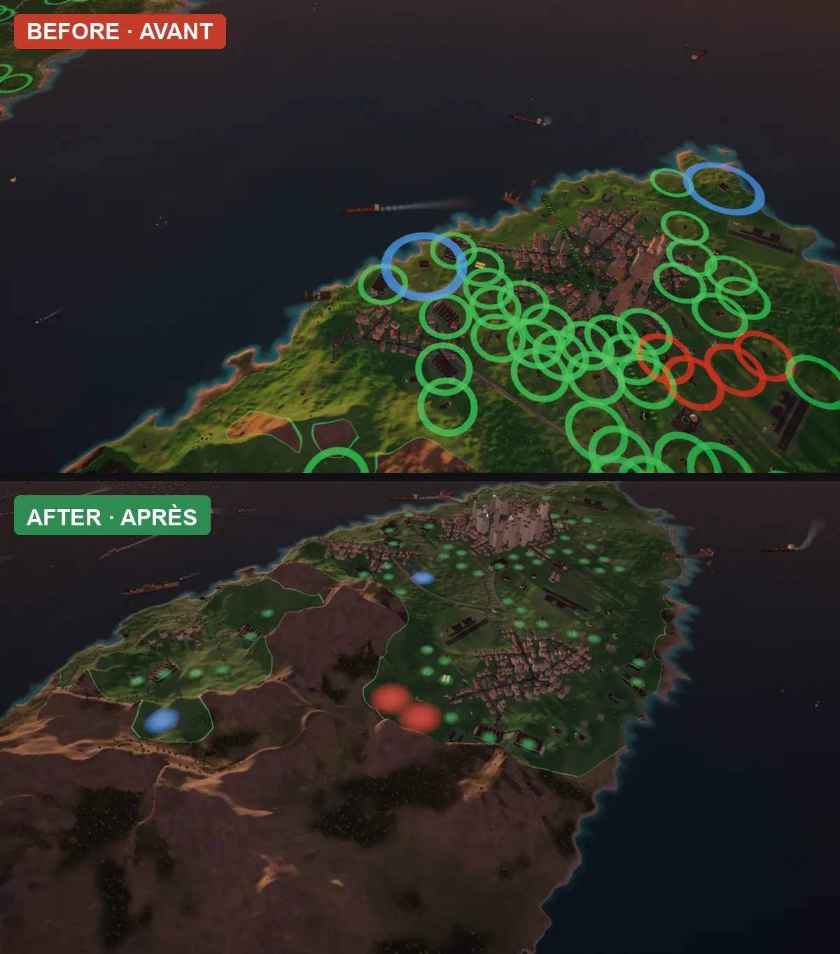 The Logistics map's first rings, and the soft marks that replaced them.