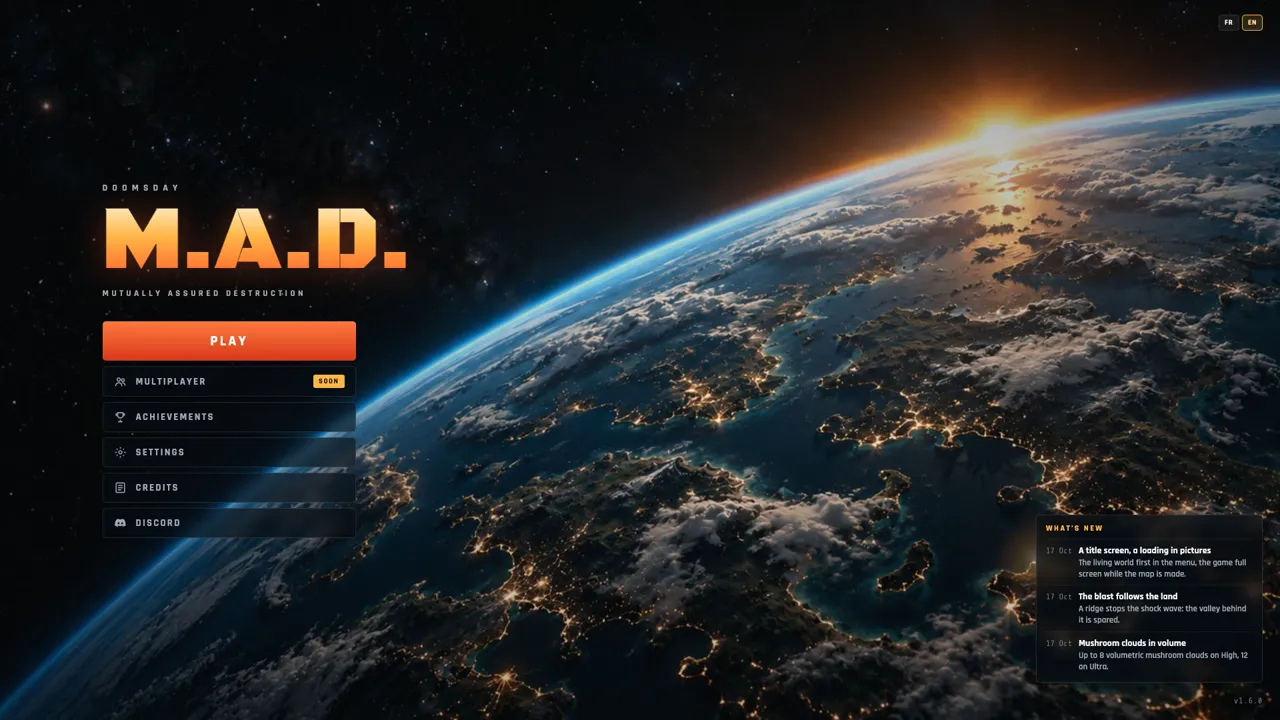 The new title screen.